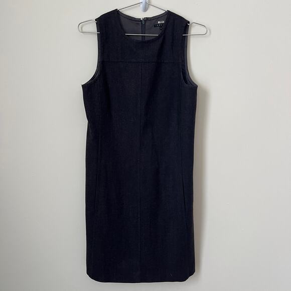 Theory Charcoal Gray Wool Blend Sleeveless Dress Size 6 - Picture 1 of 12
